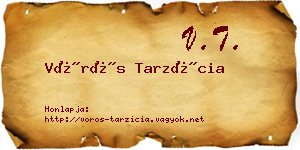 Vörös Tarzícia névjegykártya